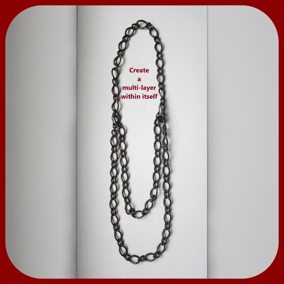 STELLA & DOT || 19” Antique Bronze Chunky Necklace - Picture 5 of 5